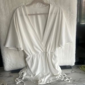 Cutest size small, white romper